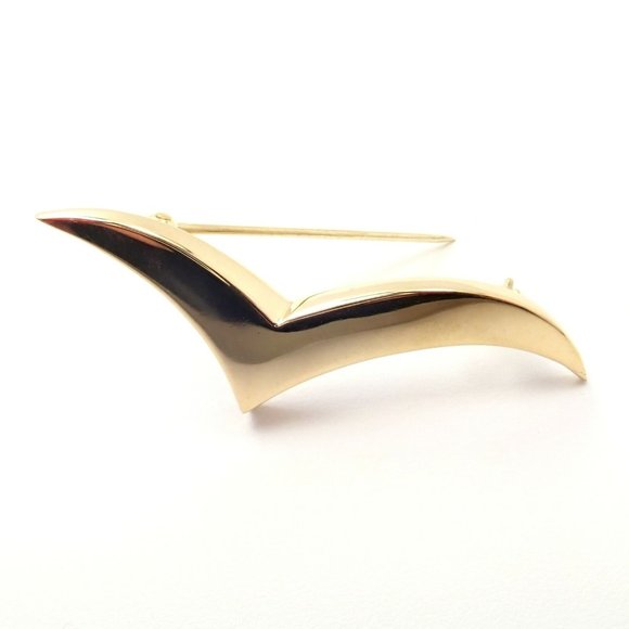 Authentic Tiffany & Co. 18k Yellow Gold Seagull Bird Pin Brooch - Picture 2 of 6